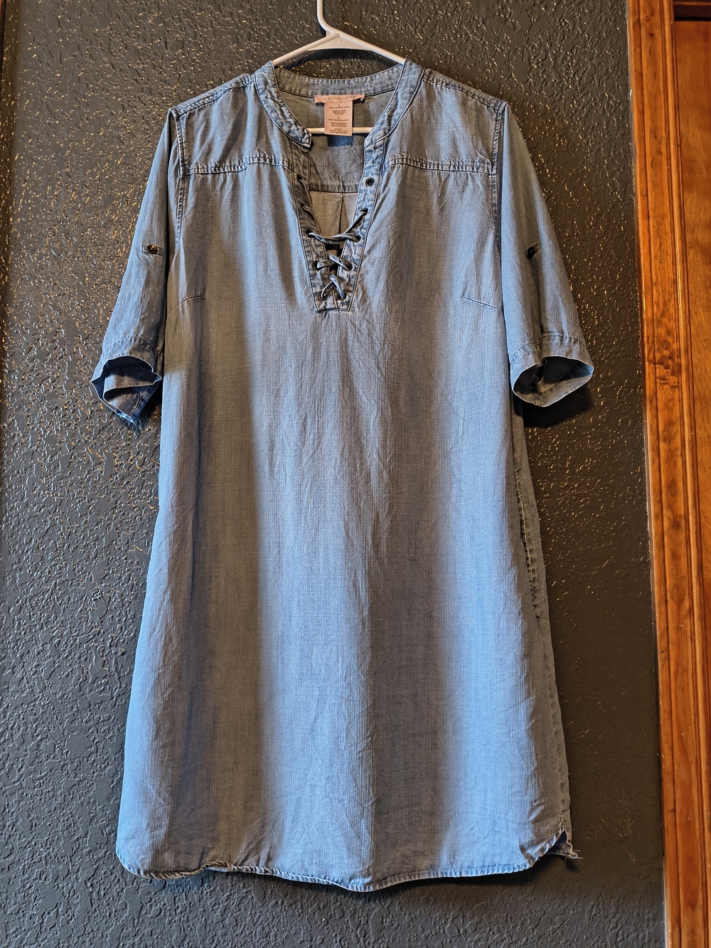 Philosophy Light Blue Lace-Up Dress